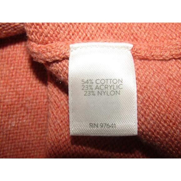 Pure Jill Peach Knit Dress sz M Drawstring Waist Cozy Lagenlook Staple Coastal - Picture 7 of 8